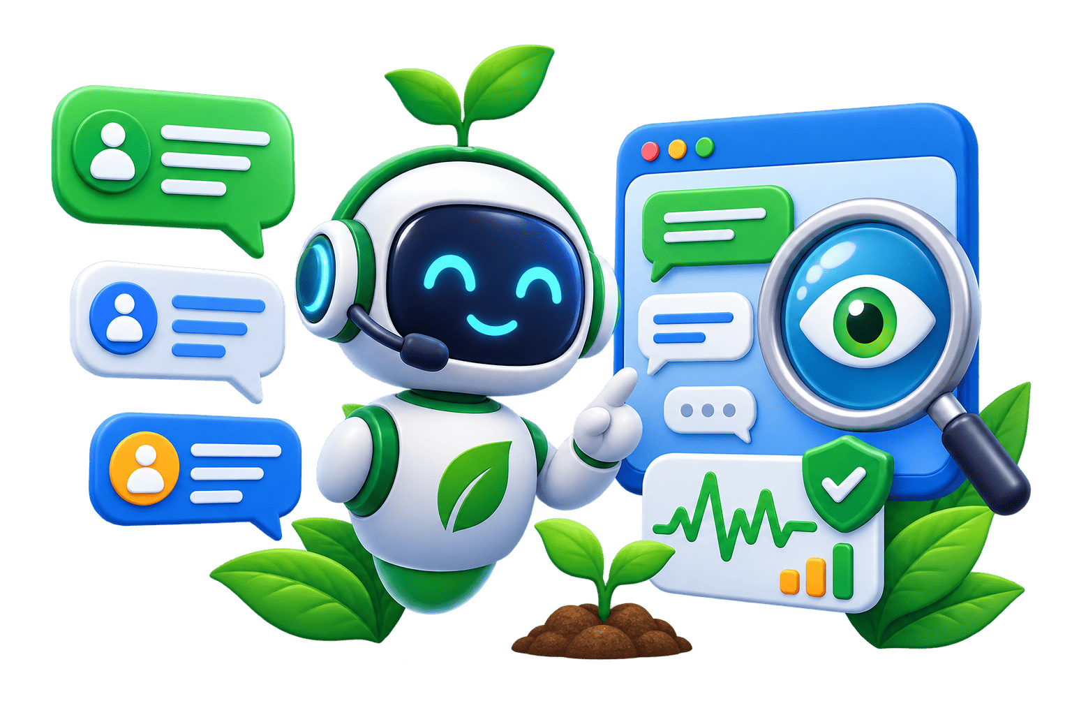 AI chat monitoring and assistant oversight